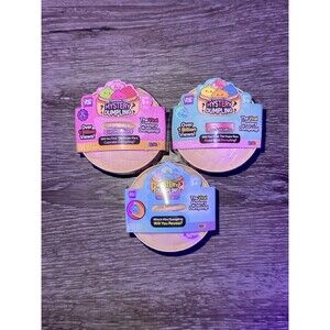 Lot of 3 RMS Crazy Fun Mini Squishy Viral Mystery Dumpling Cupcake Rose Glitter
